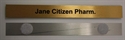 Picture of Name Bar For Counter Top Plaque - Velcro attached